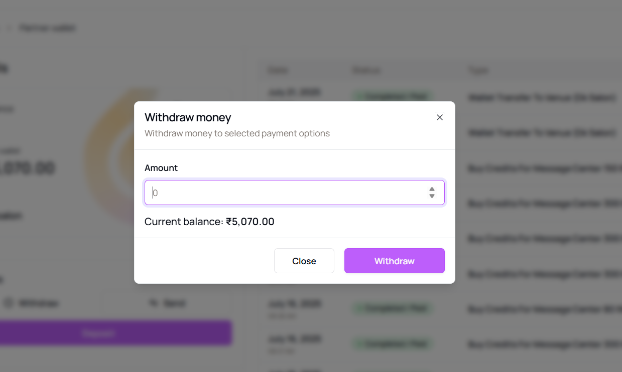 withdraw